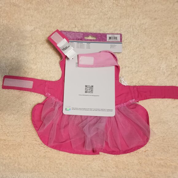 NWT ~Doggy Parton Pink Glittery Stars Collared Cowgirl Dress for Pets (Size: XS) - Picture 5 of 9